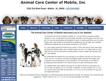 Tablet Screenshot of animalcarecenterofmobile.com